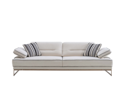 White Sofa exclusive r 3-Seater Living room Textile Upholstery Couch new
