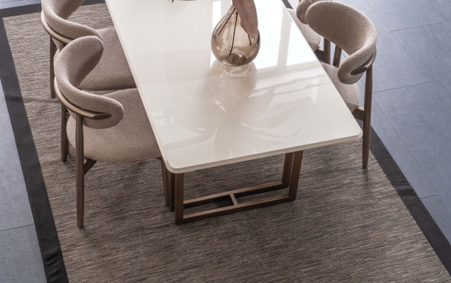 Modern White Dining table Dining room Wood Luxurious Tables Robust Furniture