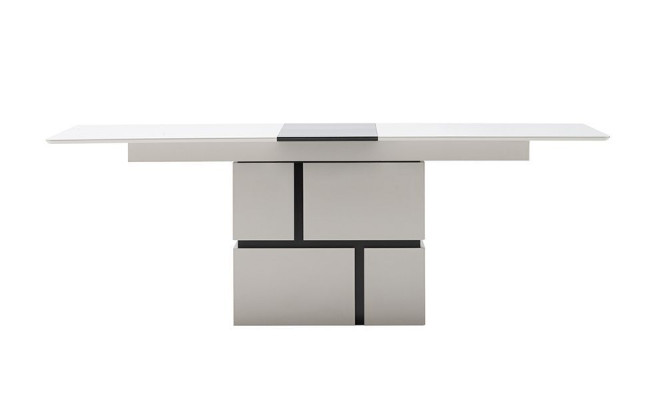 White Dining room Table Dining table Luxurious Wood Extendable Table new