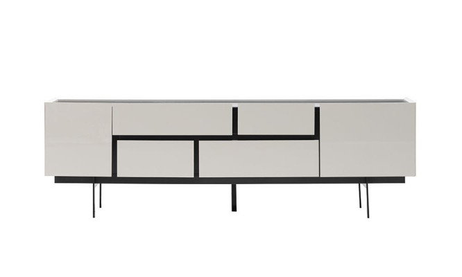 Luxury TV cabinet lowboard tv stand sideboard living room wood white modern