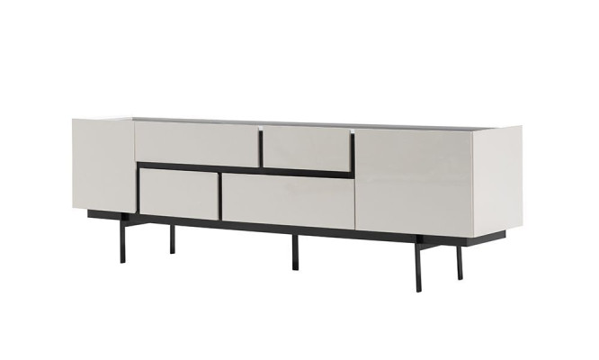 Luxury TV cabinet lowboard tv stand sideboard living room wood white modern
