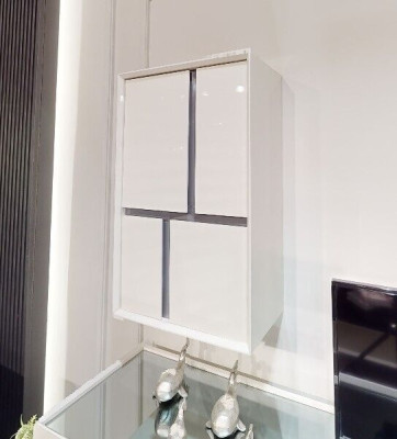 Designer wall cabinet living room furniture white color novelty modern furniture