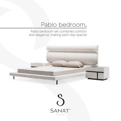 White-Black Bedside table exclusive Bedroom Night Console Wood Furniture