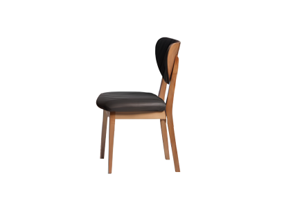 Group Dining chairs Wooden chairs Kitchen chairs Set 6pcs Brown Wood