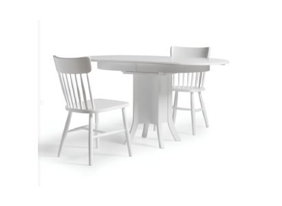 Suite Dining set Wood Dining room Dining table Chairs 5pcs White dining area
