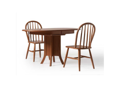 Dining set Wood Dining room Dining table Chairs 3pcs Brown Dining corner Baroque