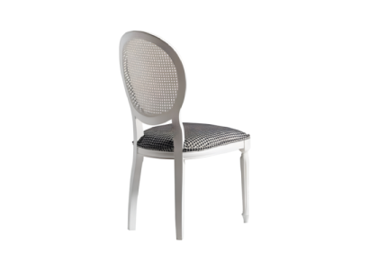 Upholstered chair White wooden chair Dining room chair Kitchen chair Wood Chair