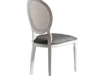 Upholstered chair White wooden chair Dining room chair Kitchen chair Wood Chair