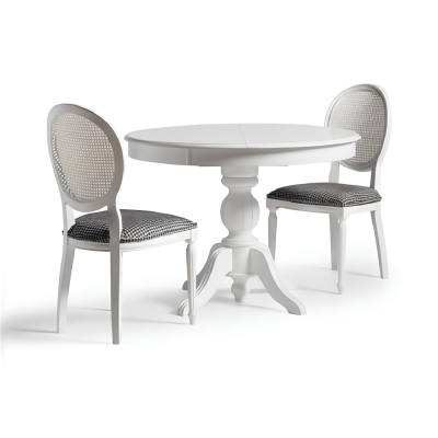 Upholstered chair White wooden chair Dining room chair Kitchen chair Wood Chair