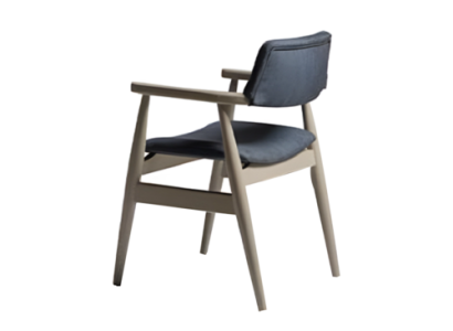Upholstered chair Dining room chair Wooden chair Kitchen chair Gray Wood Furniture