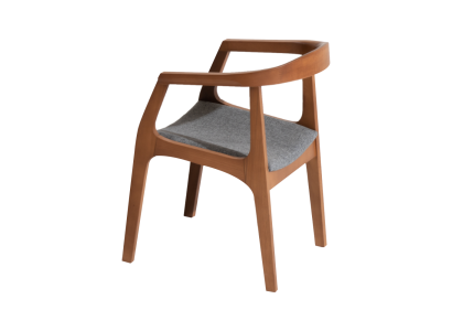 Wooden chair kitchen chair dining room chair with armrests brown wood furniture