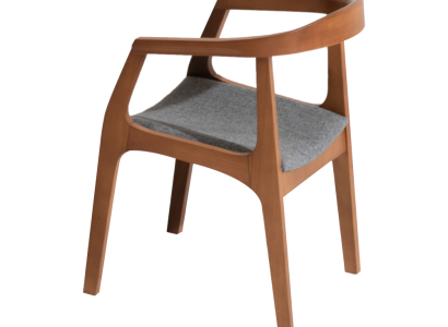 Wooden chair kitchen chair dining room chair with armrests brown wood furniture