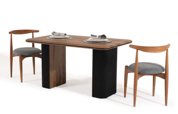 Dining room chair wooden chair kitchen chair without armrests brown wood furniture