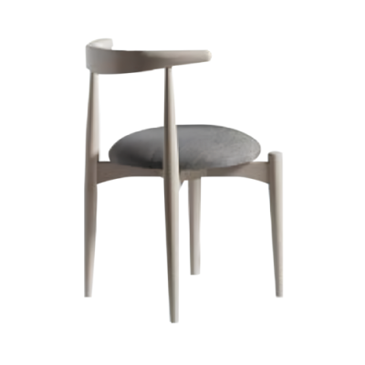 Kitchen chair Dining room chair Wooden chair without Armrests Beige Wood Modern