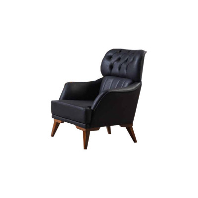 Designer Chesterfield Leather Upholstery Three Seater Stylish Armchair