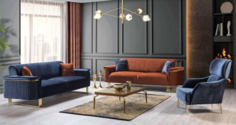 Modern living room seating set Designer 3-Seater Armchair Sofa set