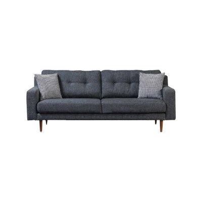 Gray Living room Couch Set Luxurious 2x Upholstered Sofas Textile Furniture