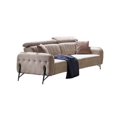 Designer Beige Living room Seating Set 2x Sofas 2x Armchair Luxury Furniture