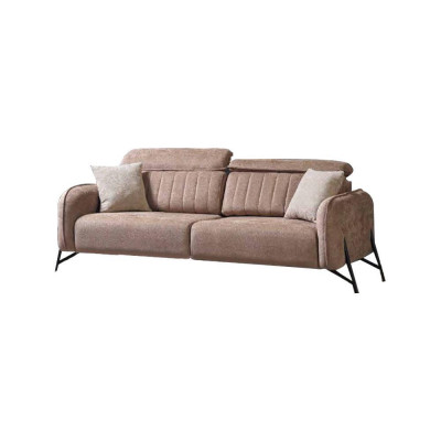 Beige Living room Fabric Sofa Luxurious Armchair 3-Seater Single-seater 2-piece