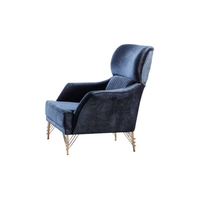 Blue's Living room Set Designer 3-Seater Upholstered Armchair Luxury Furniture 2-piece
