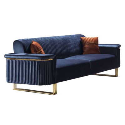 Blue's Living room Set Designer 3-Seater Upholstered Armchair Luxury Furniture 2-piece