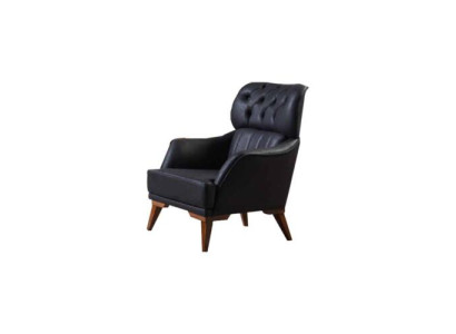 Black Chesterfield Armchair Designer Living room 1-Seater armchair