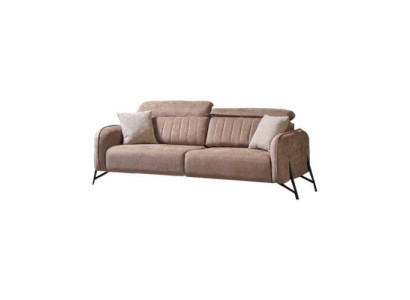 Beige Living room Sofa Designer 3-Seater Fabric Sofa Luxury Upholstery Furniture