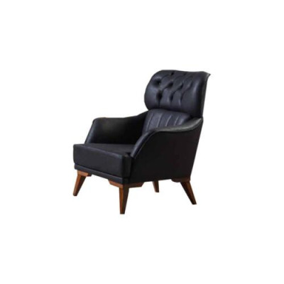 Black Chesterfield Armchair Luxurious Single Seater Living room 1-Seater