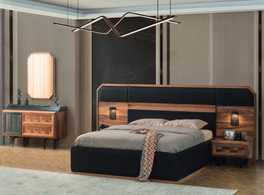 Unique Bedroom Furniture Bed frame Luxury Bedside tables Console
