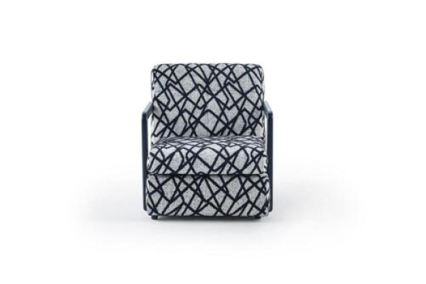 Black and Gray Living room Armchair Designer 1-Seater Luxury Lounge Chair