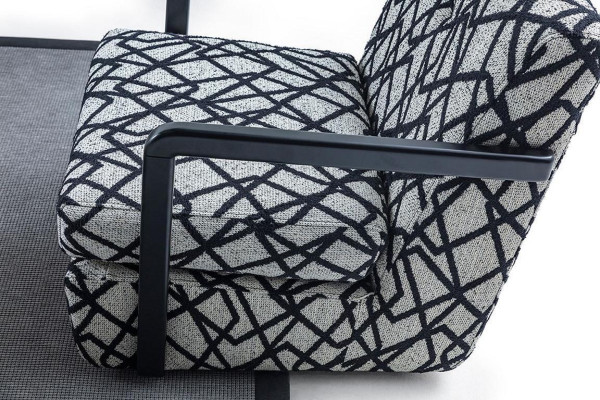 Black and Gray Living room Armchair Designer 1-Seater Luxury Lounge Chair
