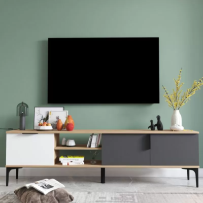 Lowboard TV cabinet TV stand modern design rectangular wood material luxury design