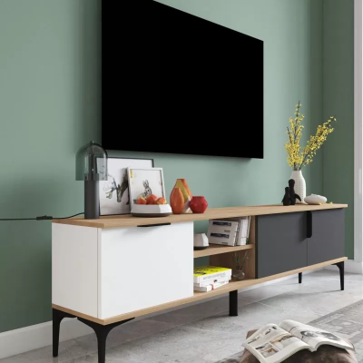 Lowboard TV cabinet TV stand modern design rectangular wood material luxury design