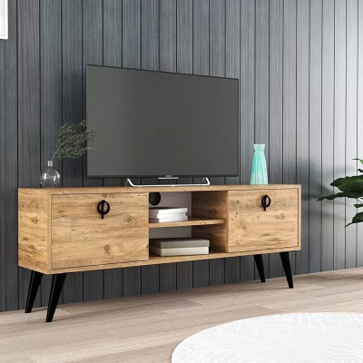 Brown Living room TV lowboard sideboard TV cabinet modern design rectangle shape