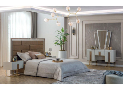 Designer Bedroom Furniture Double bed 2x Bedside tables Luxury Dressing table