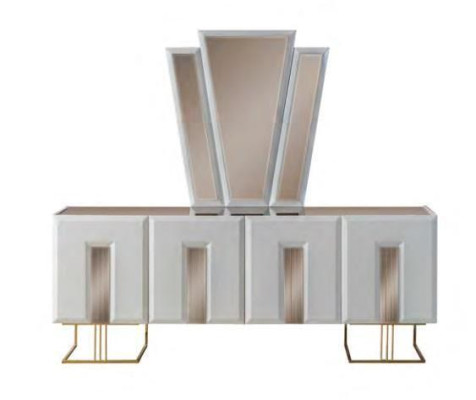 White stainless steel sideboard designer dining room furniture luxury chest of drawers new