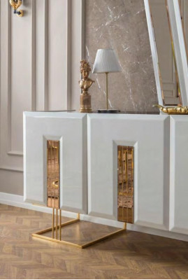 White stainless steel sideboard designer dining room furniture luxury chest of drawers new