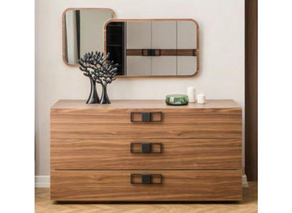 Modern Brown Bedroom Chest of drawers Elegant Drawer Compartments Wood Furniture