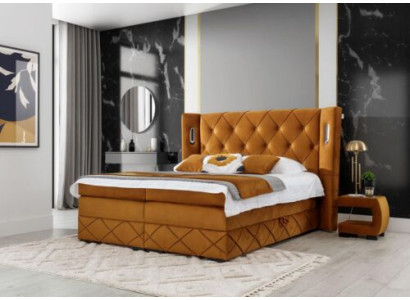 Brown exclusive s Chesterfield Bed Upholstery Bedside tables Designer Furniture