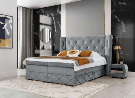 Bedroom Set Bed 2x Bedside table Modern Complete Luxury Furniture Wood Furnishings
