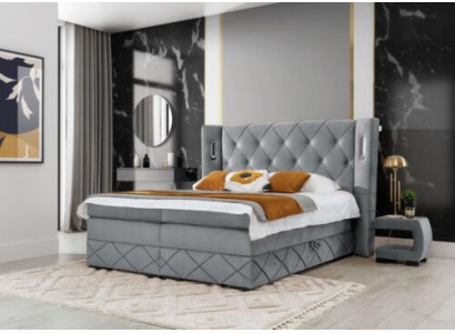 Bedroom Set Bed 2x Bedside table Modern Complete Luxury Furniture Wood Furnishings