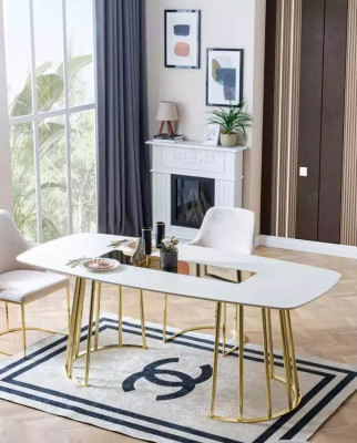 Dining table luxury kitchen table from Wood Dining table new style modern white