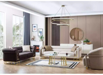 Sofa set 3+1+1 Seater Modern Set Design Sofa new 3-piece. Fabric new