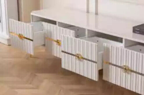 Coffee table sideboard 2-piece living room furniture table lowboard new white