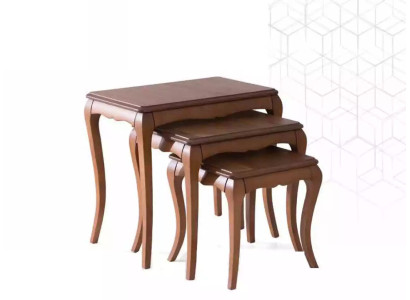 Side table 3x brown Living room Furniture Material stainless steel Design new