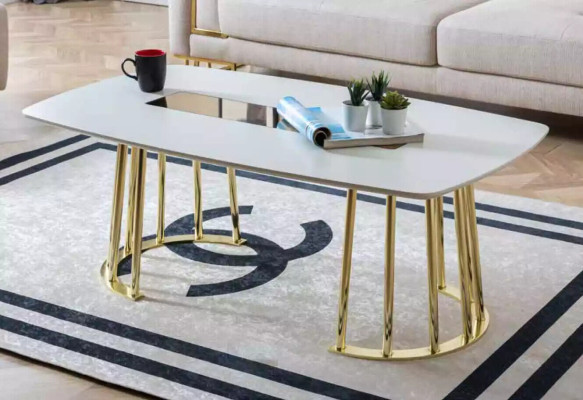 Coffee table White Modern Living room Furniture Table Luxury Design new Luxury