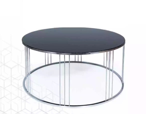 Coffee table Furniture Luxury new black Modern Living room Design stainless steel