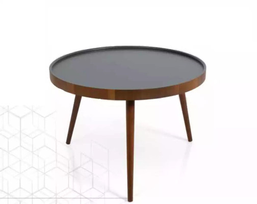 Round Kitchen Dining table Coffee table Color Brown new Style Modern Wood