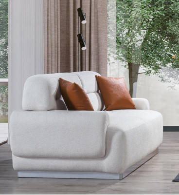 Cozy sofa set Living room Couch Seat cushions Suite 3+3+1 Stool 4 pieces