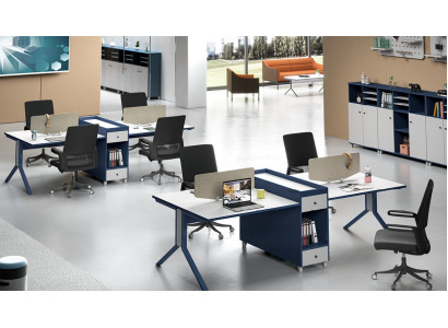 Table Office Furniture Furnishings Tables Call Center 4 Workstations Desk